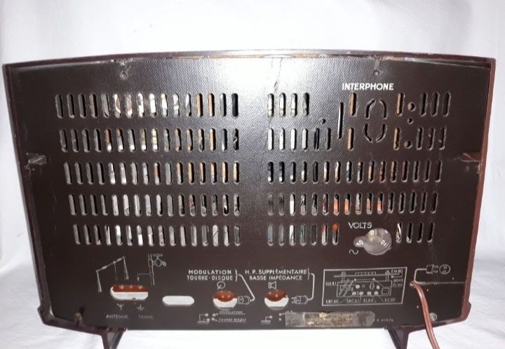 Aparat de radio vechi, cu lampi, Philips BAF-60A, anul 1956