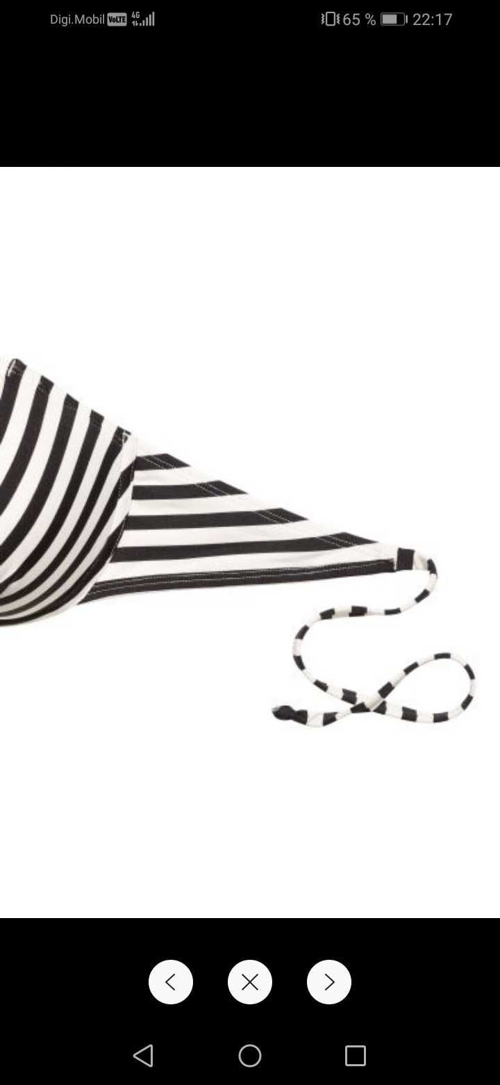 Costum de baie 2 piese alb negru h&m marimea 40