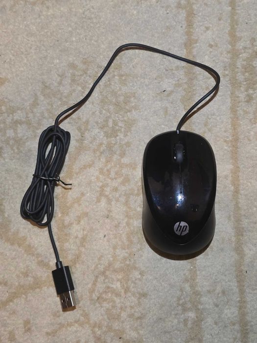 Mouse cu fir HP 1000, USB, ambidextru, 1200 DPI, 3 butoane