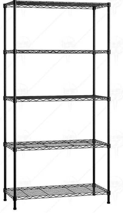 Стелаж телен 5х120кг. 180х91х35см. 5х120кг. хром