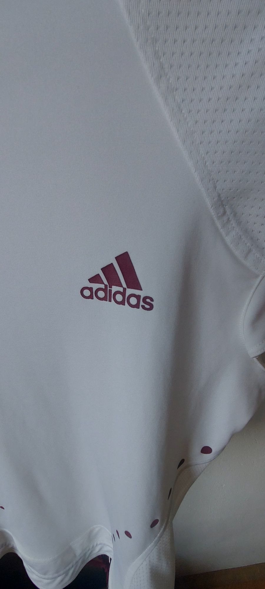 Бяла спортна блуза къс ръкав Адидас Adidas