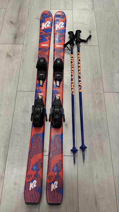Schiuri SKI INDY FDT 7.0, cu legaturi, pentru copii, 136cm