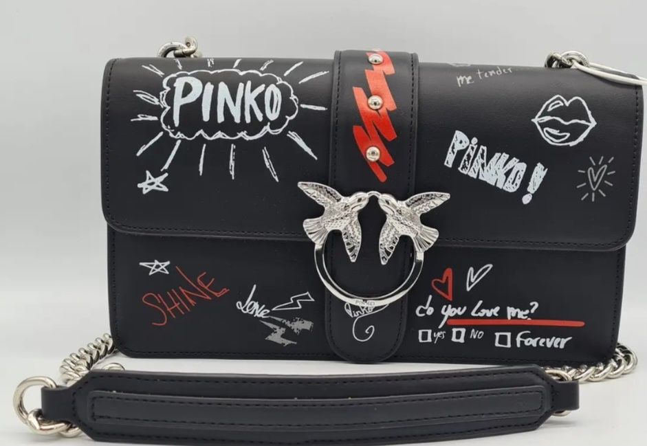 Продаю сумку Pinko love graffiti черная