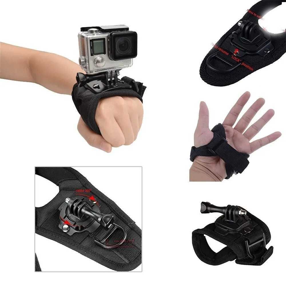Prindere mana rotativa manusa GoPro Hero Insta360 Dji Yi curea hand