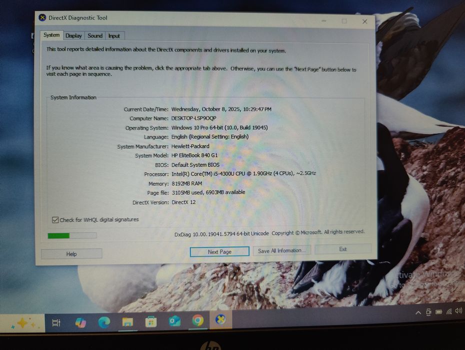 Laptop HP elitebook i5 Ram 8Gb video 4GB ssd win10 office GTA CSGO
