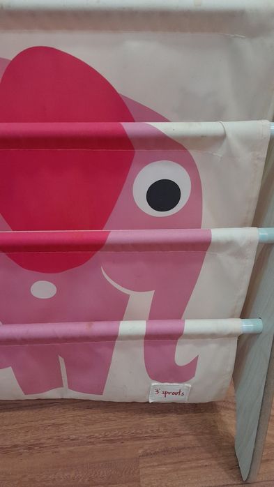 Етажерка 3 Sprouts, За детски книги, Слон, Розов