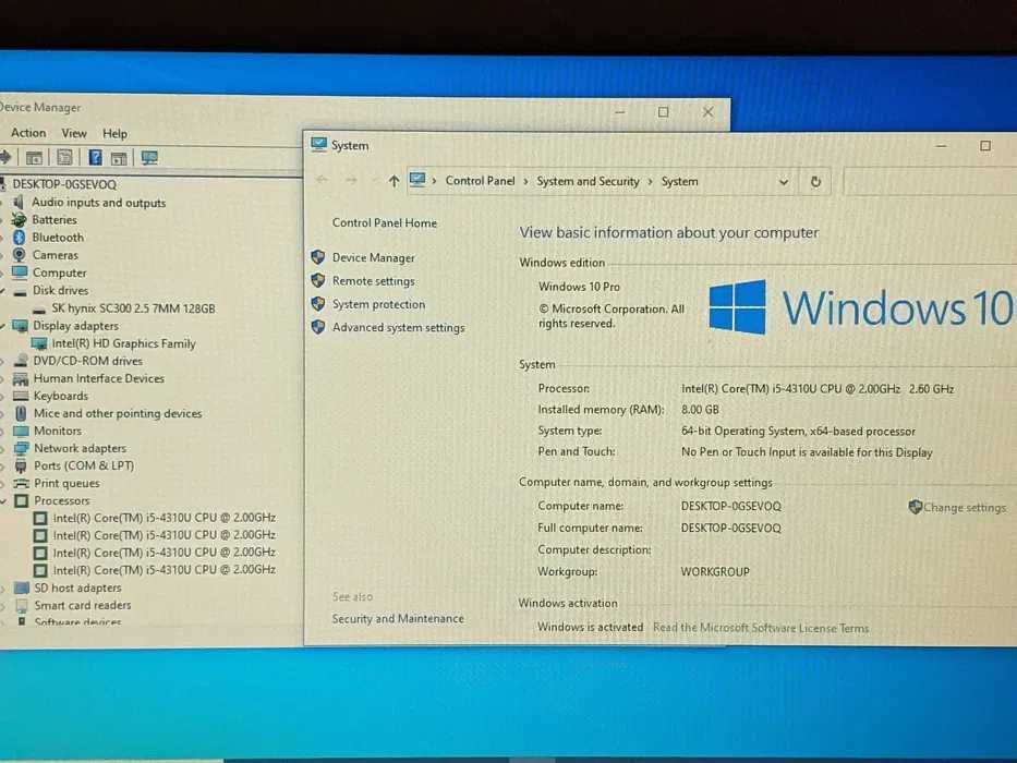 Laptop Dell Latitude E5540, core i5 4310U ssd 128Gb, ram 8 Gb