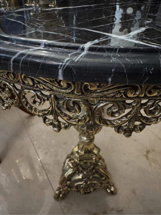 Masuta din bronz masiv- blat marmura