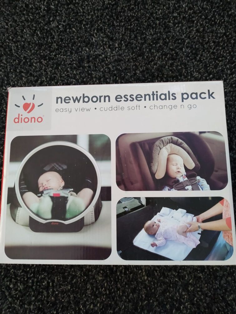 Kit auto pentru nou-nascut Diono, oglinda + insert nou-nascut + saltea