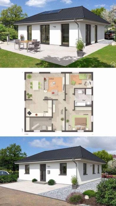 Kit casa complet din panouri sandwich 65 e mp desfasurat