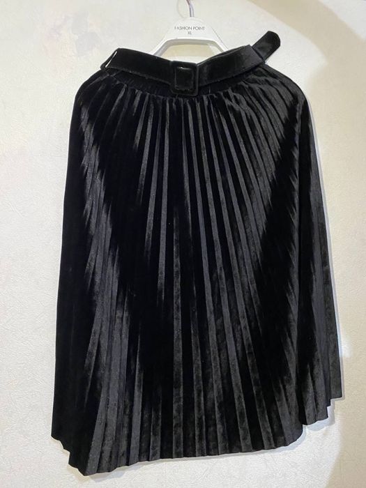 Женская бархатная плиссированная юбка