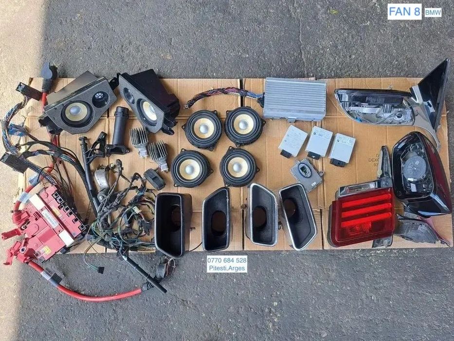 Stop dr sp droser ECU parcare modul AHM calc servotronic oglinda camera surround view tipsuri amplificator difuzor cu incinta tweeter boxe borna plus cablaj pdc bmw