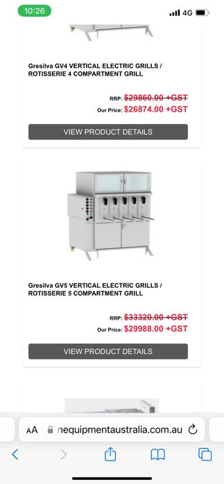 Grill (gratar) electric vertical Gresilva
