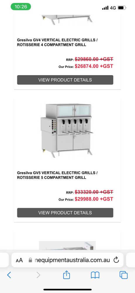 Grill (gratar) electric vertical Gresilva