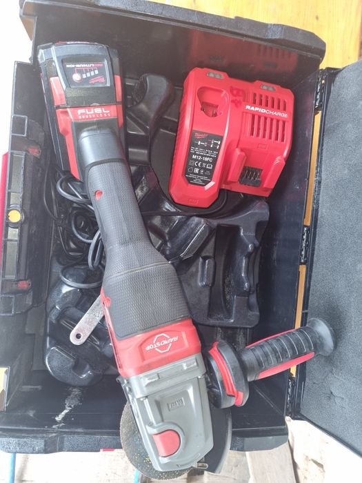 Flex milwaukee fhsag125xpdb baterie 5 5 ah,incarcator rapid.cutie