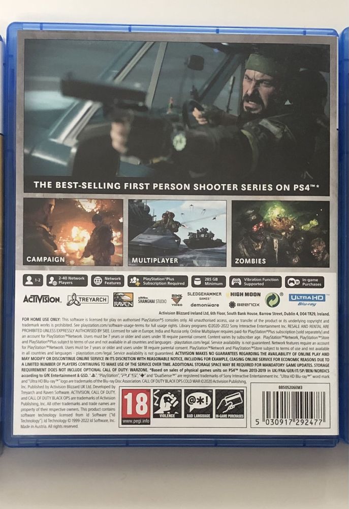 Игра за PS5 Call of duty Cold war
