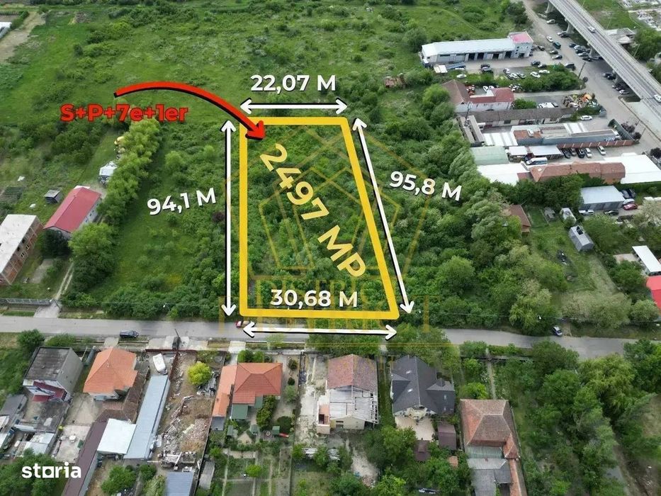 Teren de bloc S+P+7e+1er - 2500mp | Ronat