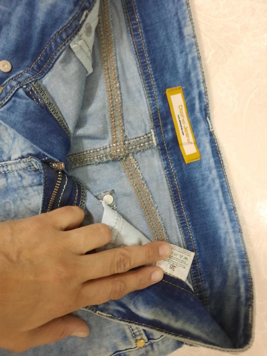 Юбка джинсовая со стразами