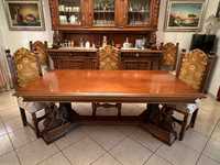 Masa cu șase scaune stil baroc