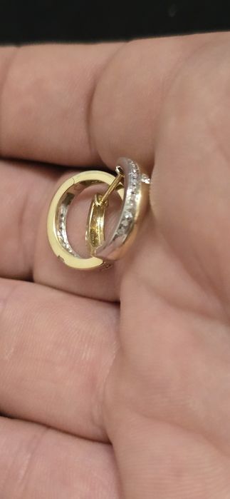 Cercei aur și diamante