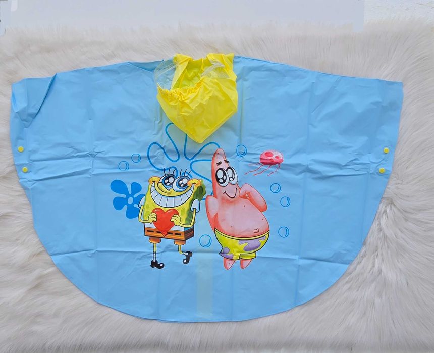 Детски дъждобран Спондж Боб 5-7 години / ръст 116см. НОВ