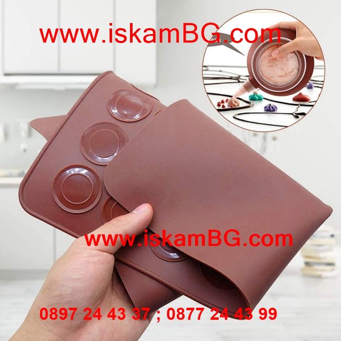 Силиконова подложка за печене на френски макарони, 39х29 см.