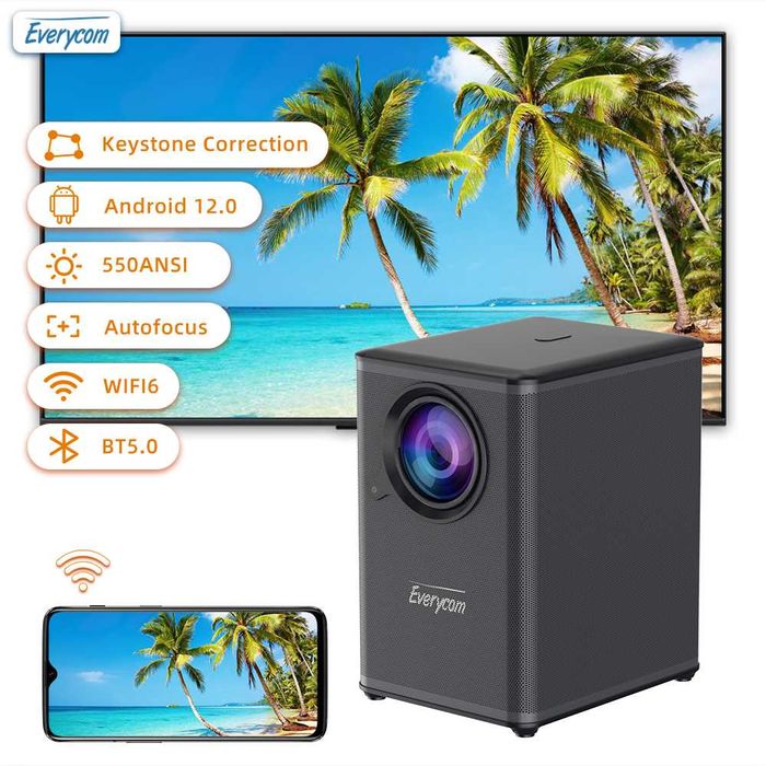 Компактный Смарт-Проектор с Яркостью 550 ANSI. Есть доставка