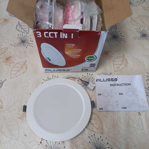 НОВИ! LED лунички за вграждане, 175мм, 15W, 6 бр/к-кт