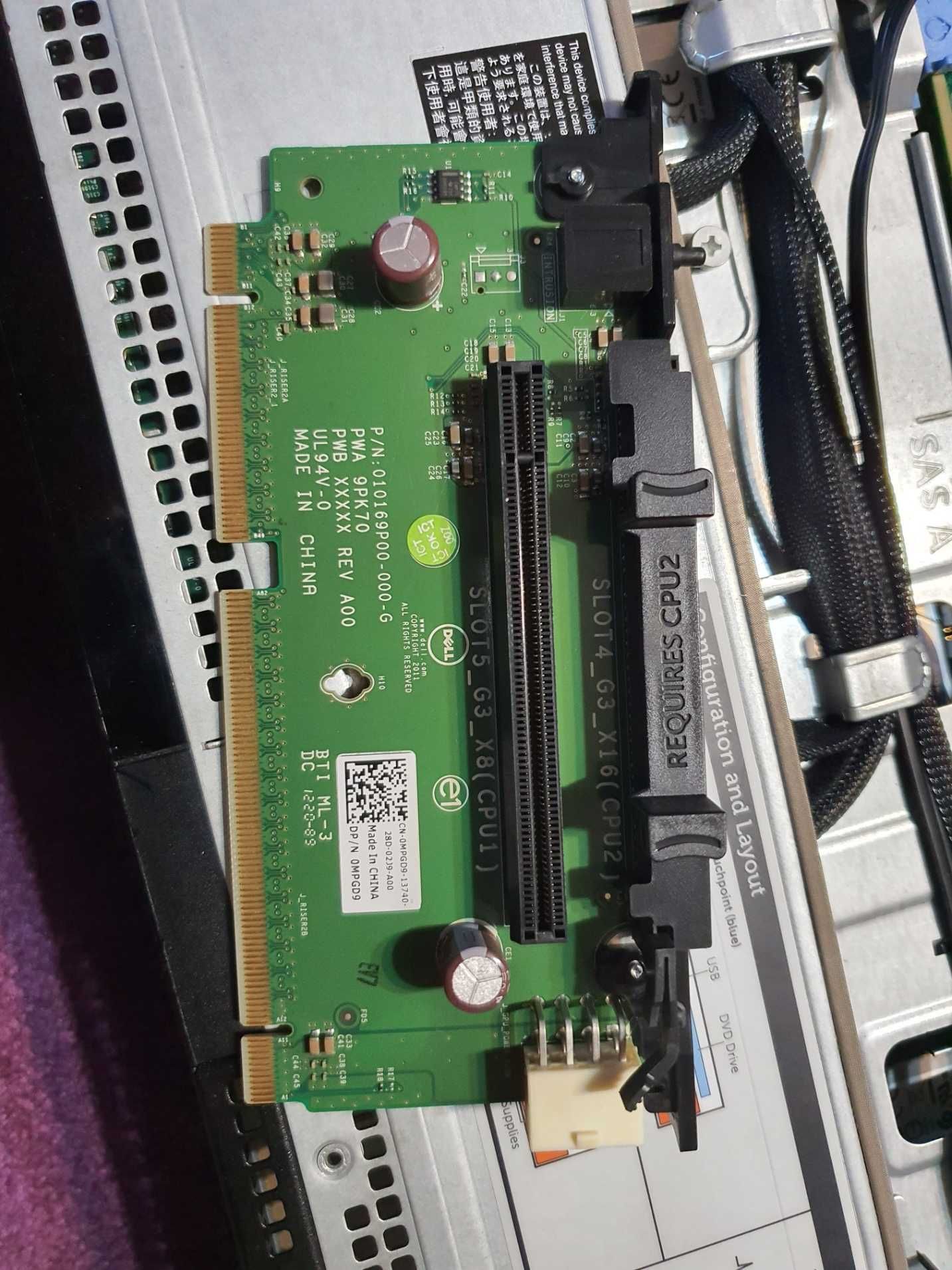 PCIe Riser Board pentru Server Dell PowerEdge R720/R720xd