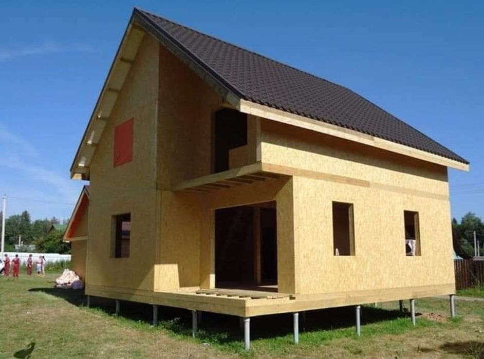 Casa din OSB pe structura de lemn