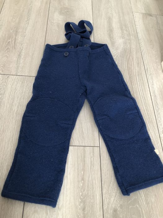 Pantaloni/salopeta Disana boiledwool,lana fiarta110-116, 3-4 ani- Navy
