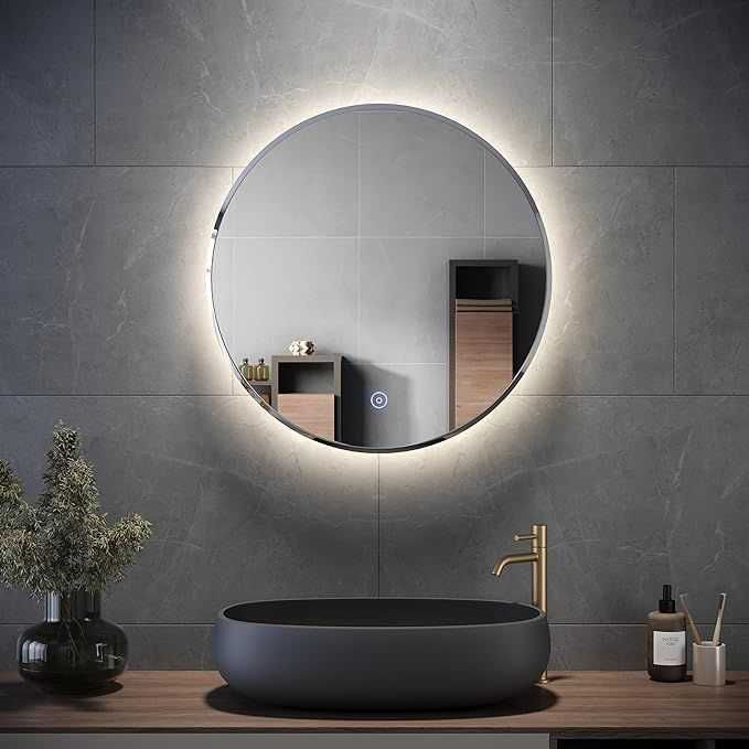 NOU! Oglindă Baie LED, dezaburire, Touch, 3 tipuri de lumină, 70 cm