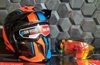 Casca moto/atv/cross/enduro MT Helmets cu ochelari soare integrati