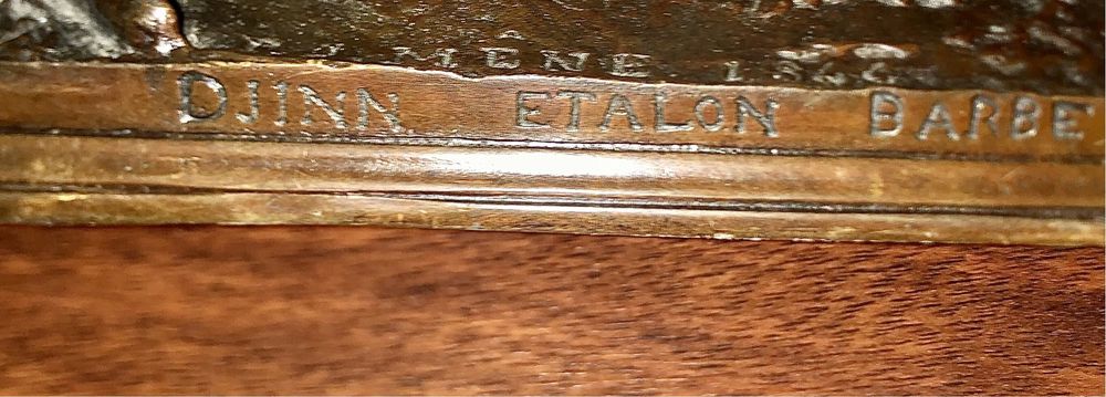 Vand Statuete bronz P.J. Mêne „Djinn Étalon Barbe”aduse din Paris 1856