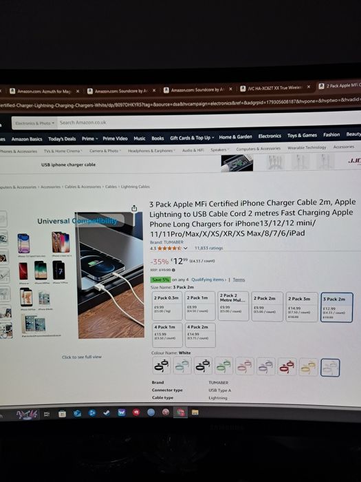 Cablu încărcare iPhone, de 2m,noi,sigilate