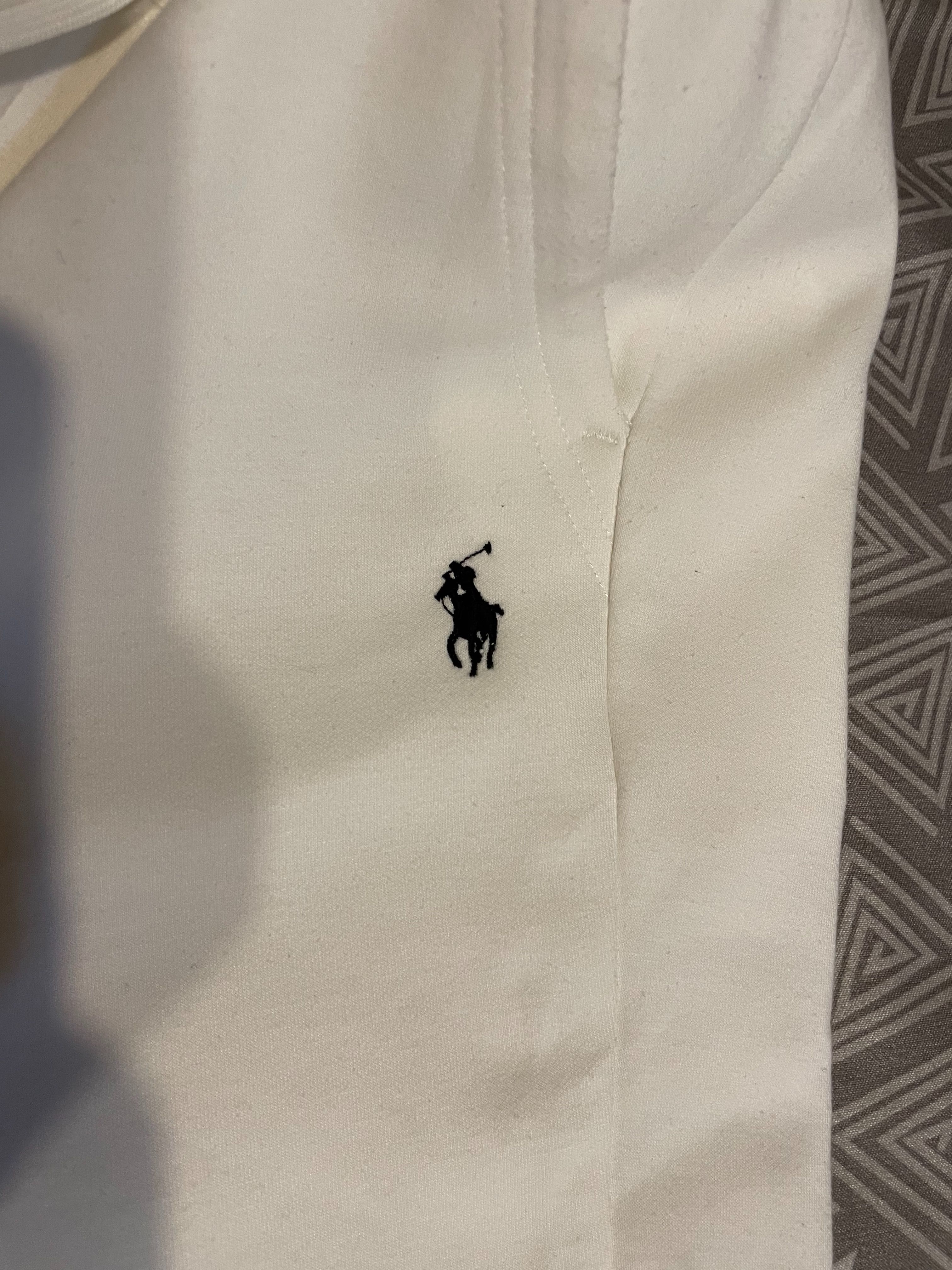 Pantaloni trening Ralph Lauren Polo albi, mărimea L