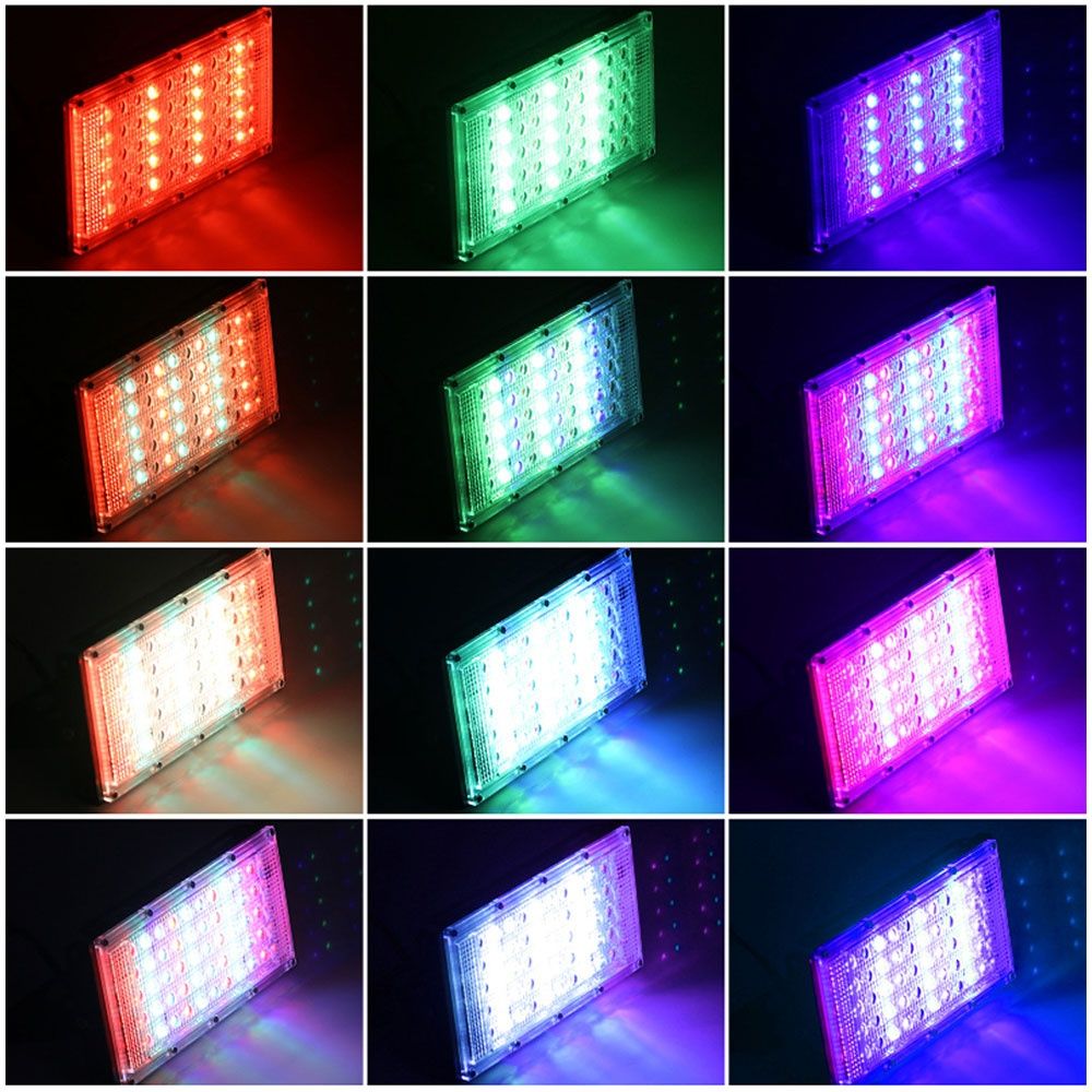 Proiector led slim rgb 50W/220v - 4500 lumeni - IP65, cu telecomanda