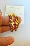 Обеци Tory Burch - Kira enamel hoop earrings