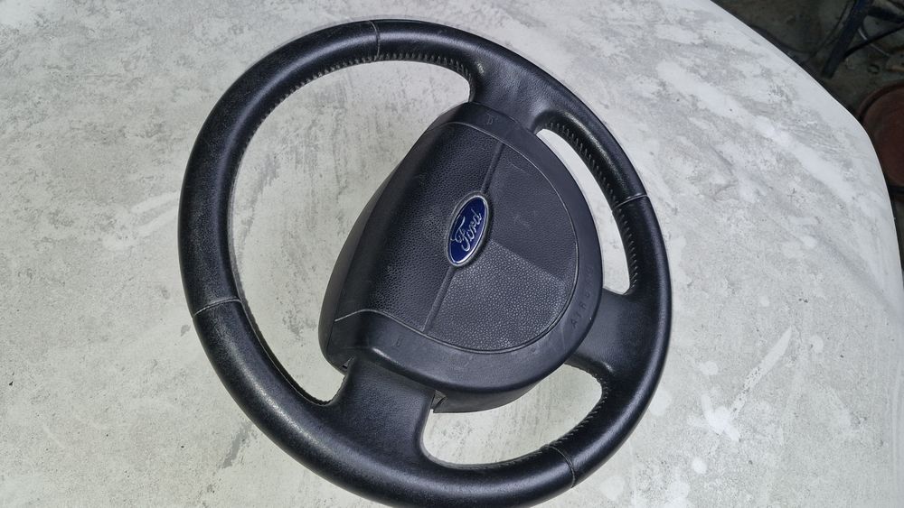Volan piele Ford Fiesta MK5 cu airbag