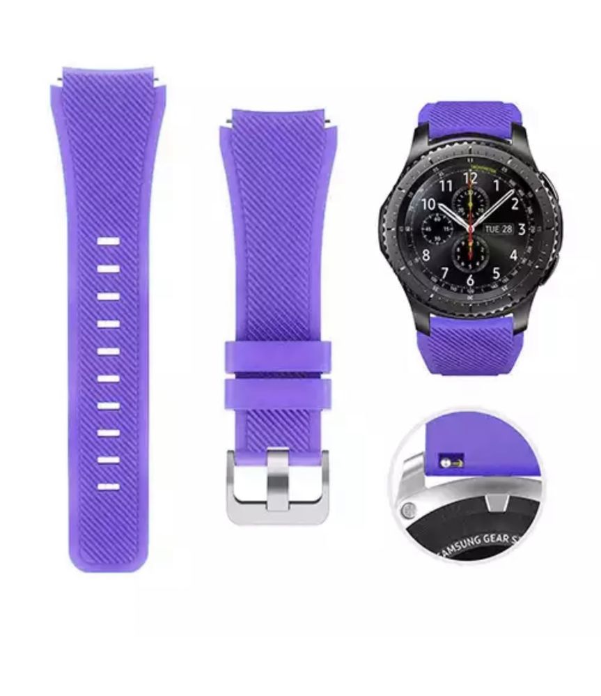 Curea HUSAR Compatibila Ceas Samsung Watch 20/22mm Din Silicon Fin