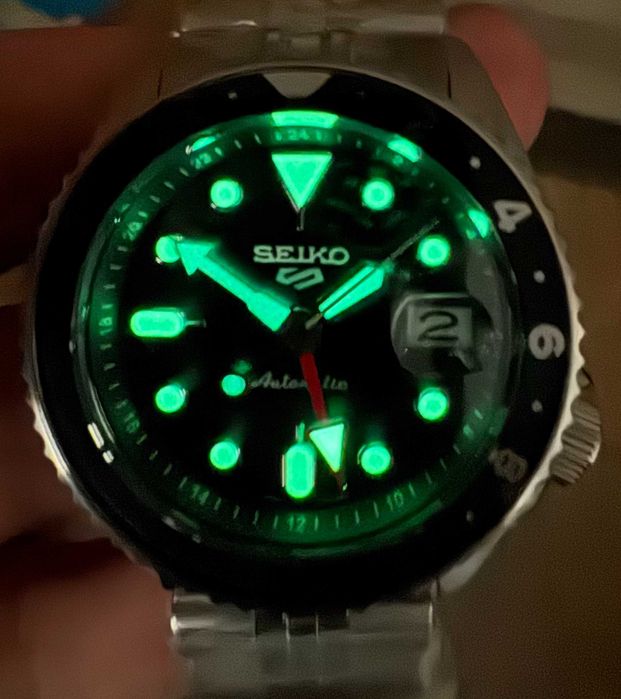 Seiko 5 Sports 42mm Black Grape SSK001 SKX007 Automat GMT 4R34 Jubilee