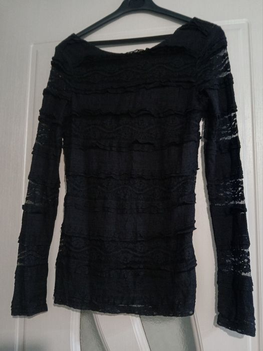 Bluză Neagră dantelă H&M mărimea S
