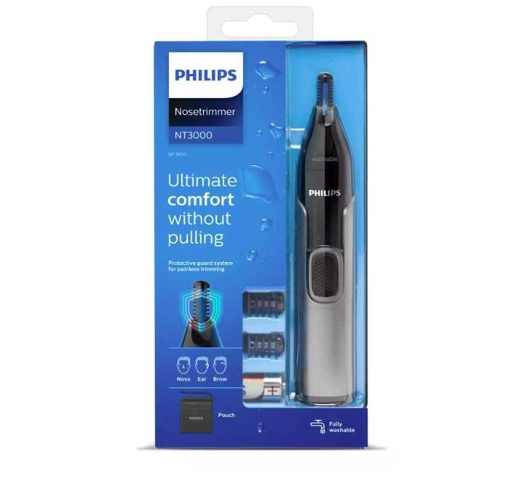 Тример за нос/уши Philips NT3650/16, Батерия, Миещ се