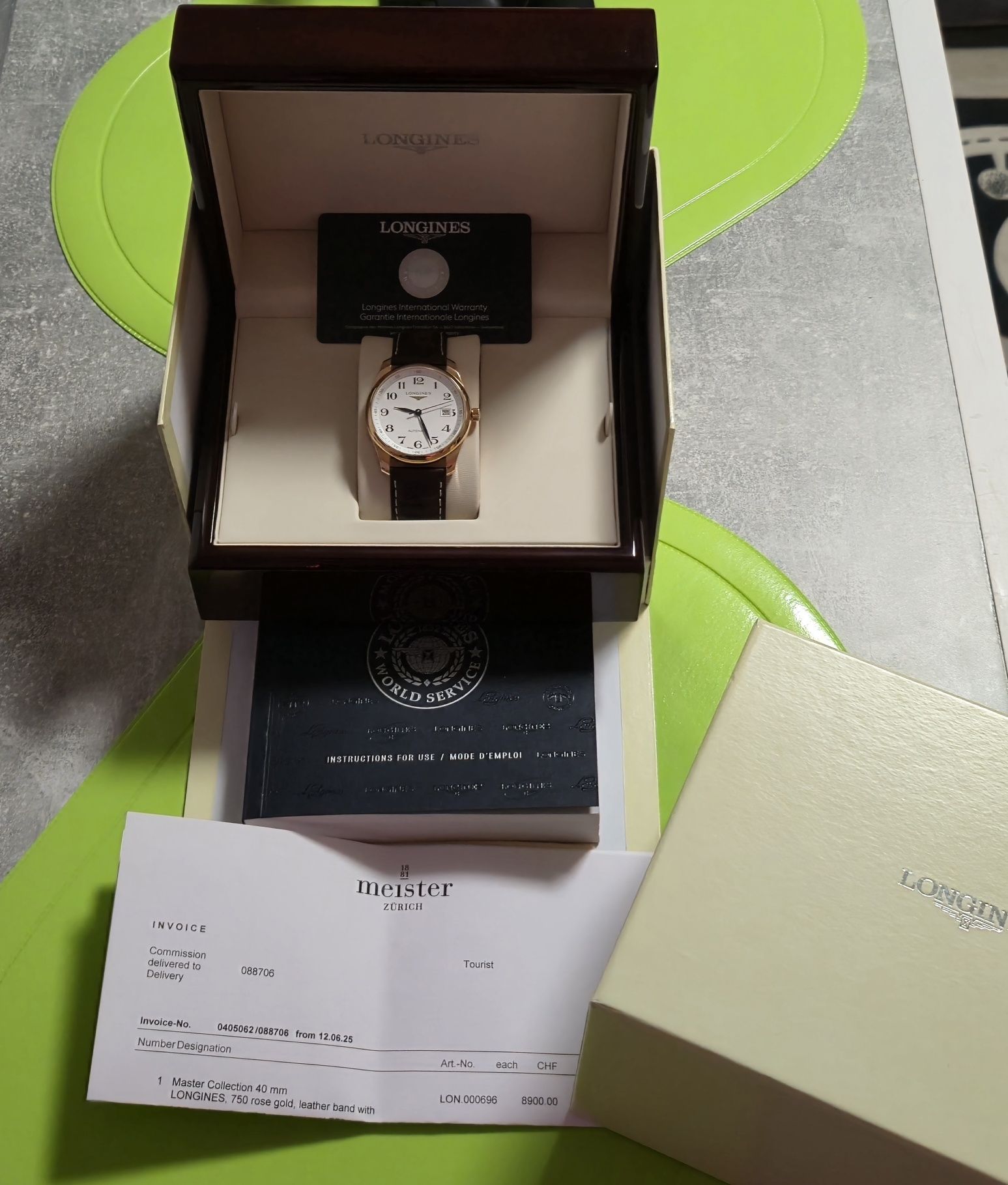 • LONGINES MASTER COLLECTION, Automatic, Aur 18k, Nou, Garantie 5 ani