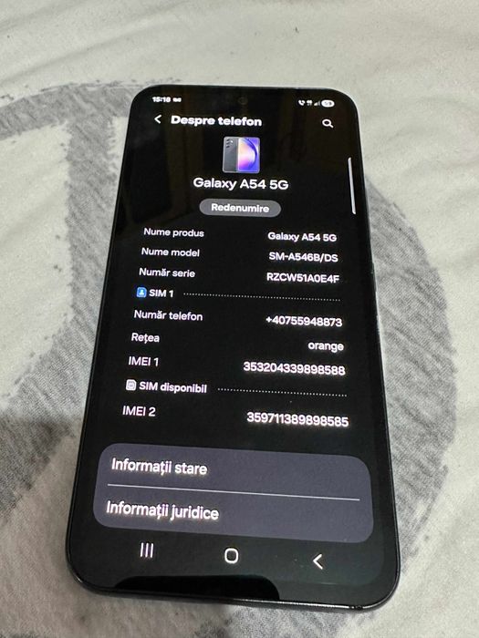 Vînd schimb A54 5G 8GB/128 GB 120Hz 5000 Ah