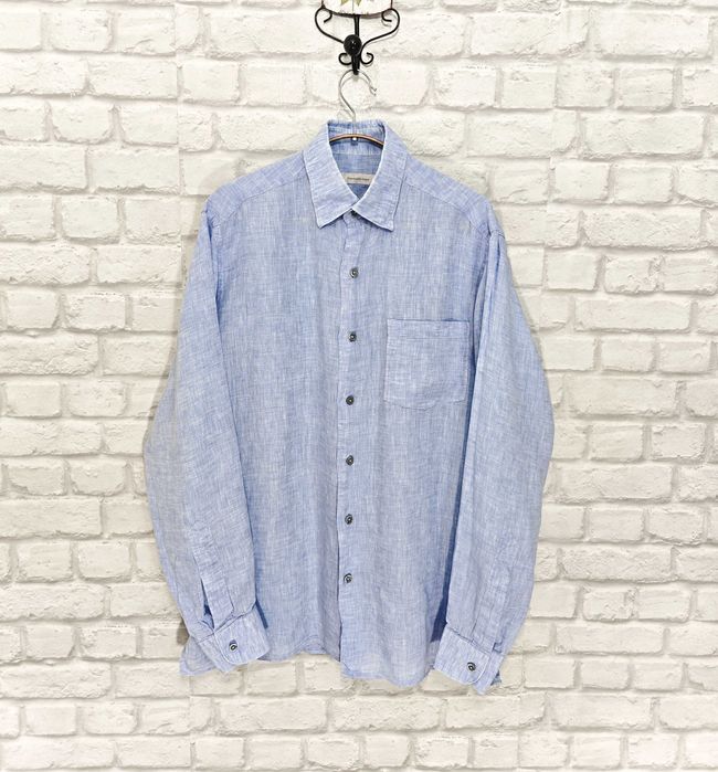 Ermenegildo Zegna 100% Ленена мъжка риза размер М