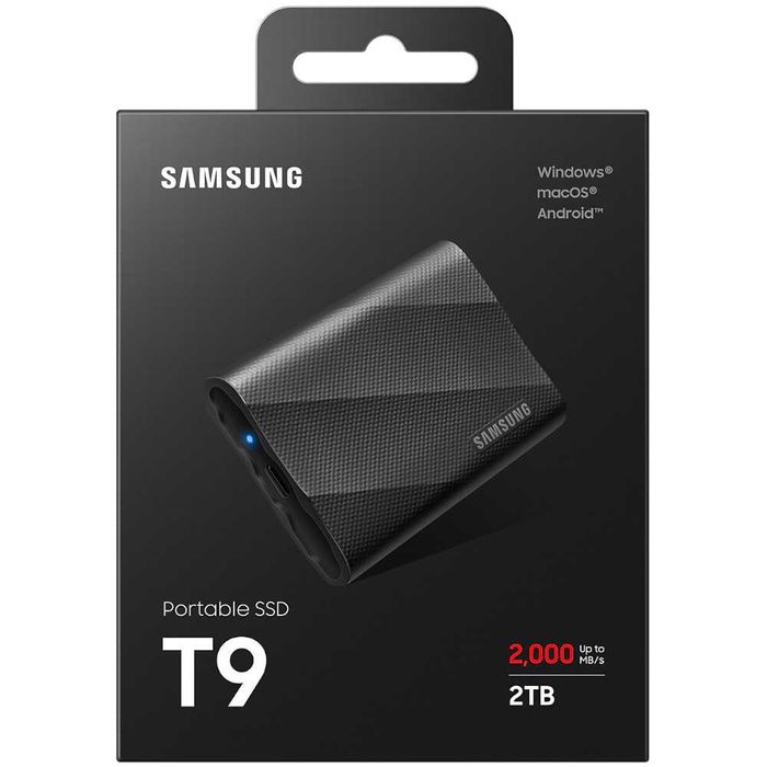 Портативный твердотельный диск SAMSUNG T9 Portable SSD 2TB. Новый!