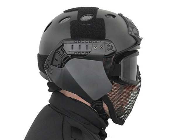 Masca Protectie Airsoft Din Plasa Metal V.1 Black/Skull WOSPORT Noua