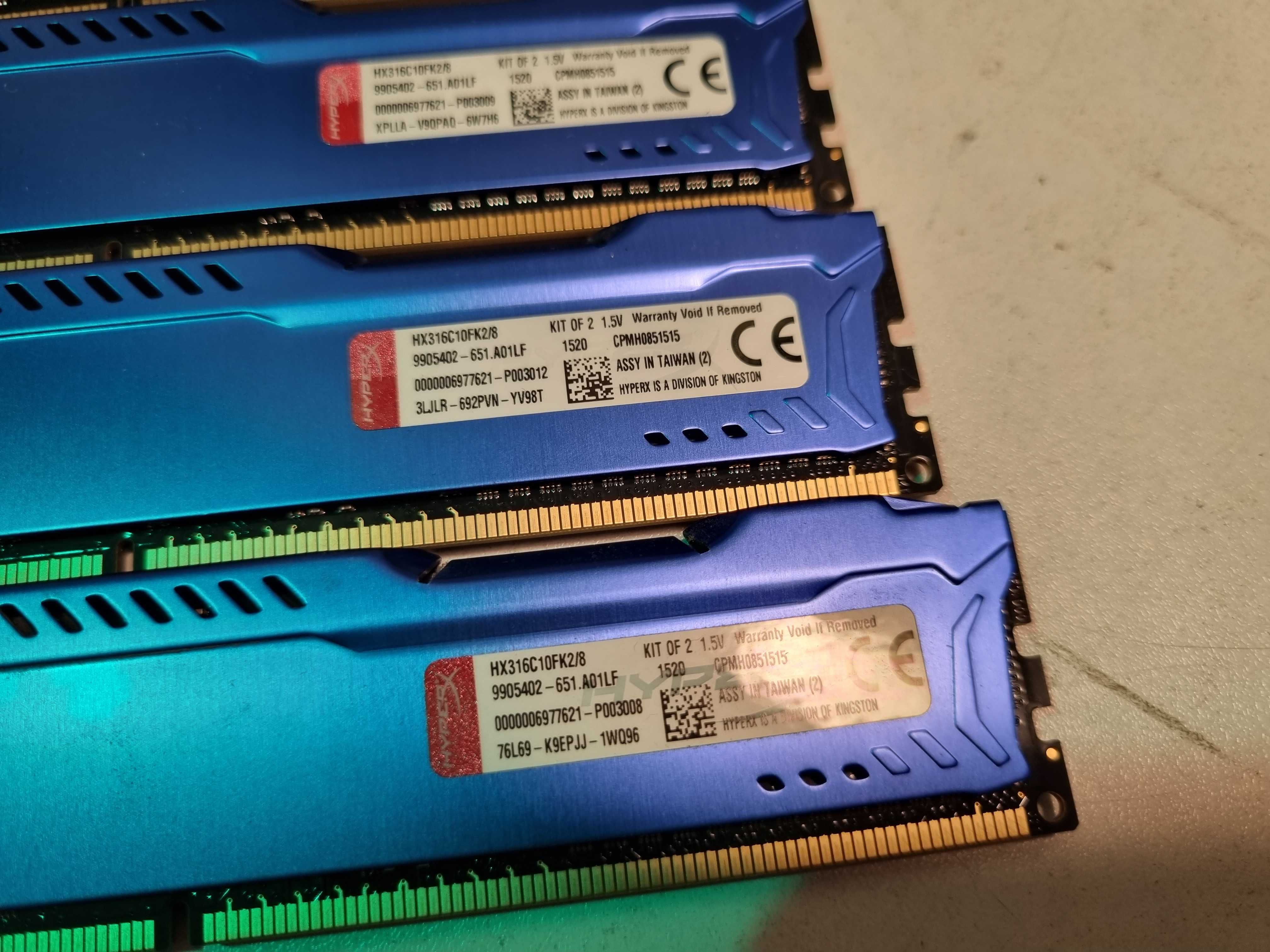 Rami 16gb DDR3 Kingston Fury Hyper X 1600mhz