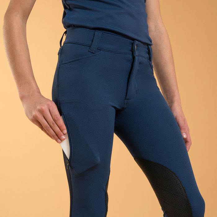 Pantalon 500 Echitație Mesh Bazon aderent - produs resigilat Decathlon